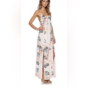 Somedays Lovin Golden Fields Pink Floral Maxi Dress Size M